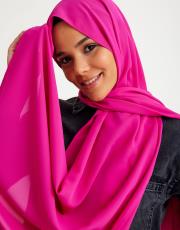 ipek krep şal fuşya 3
