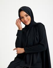 ipek krep şal siyah