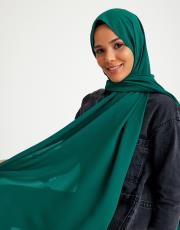 ipek krep şal yeşil