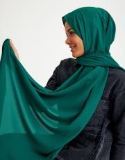 ipek krep şal yeşil 2