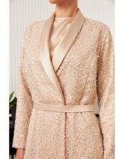 payetli ceket abiye krem 4