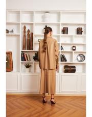 çıtçıtlı deri takım camel 4