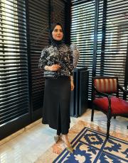 asimetrik etek siyah