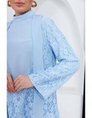 dantelli takım bebe mavi 2