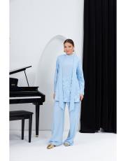 dantelli takım bebe mavi 3