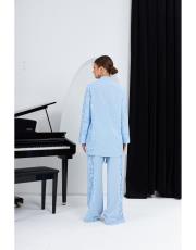 dantelli takım bebe mavi 5