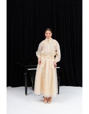 organze çiçekli takım krem 2