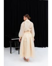 organze çiçekli takım krem 4