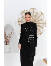 önü fiyonk detaylı abiye siyah 4