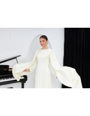 kolu pelerin abiye ekru