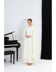 kolu pelerin abiye ekru 3