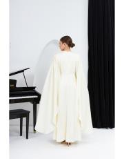 kolu pelerin abiye ekru 4