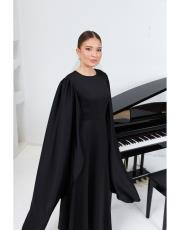 kolu pelerin abiye siyah