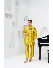 çiçek detaylı ziberlin takım yağ yeşili 3