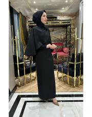 kolu taşlı abiye siyah 2