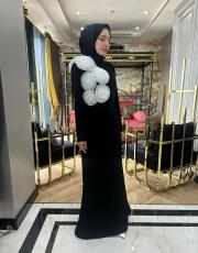 omuzu gül detaylı  siyah 3