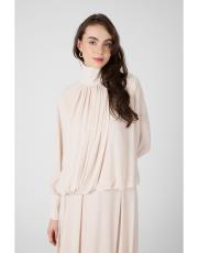 paris çiçekli bluz bej