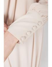 paris çiçekli bluz bej 5