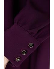 yakası taşlı elbise koyu mor 6