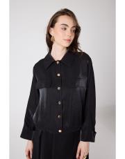 tensel bomber ceket takım siyah