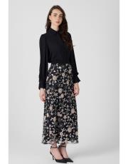 taş çiçekli etek siyah