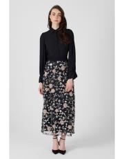 taş çiçekli etek siyah 2