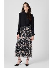 taş çiçekli etek siyah 3