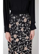 taş çiçekli etek siyah 5
