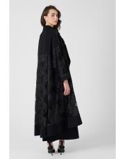 yaprak abaya takım siyah 5