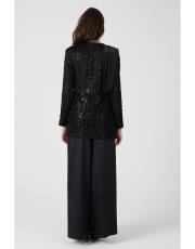 taşlı ceket takım siyah 5