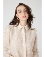 dantelli gömlek bej