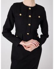 düz tüvit elbise siyah 4