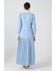 piliseli tüvit elbise bebe mavi 5