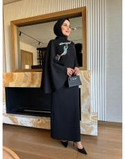 zümrüt çiçek abiye siyah 2