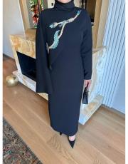 zümrüt çiçek abiye siyah 3