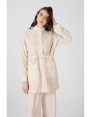 zarif dantel ceket  bej