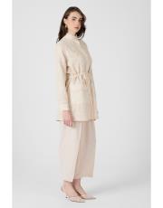 zarif dantel ceket  bej 3