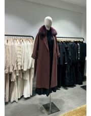 kürklü kaşe kaban bordo 2