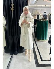 kürklü kaşe kaban ekru 3