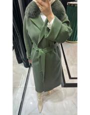 kürklü kaşe kaban yeşil 2