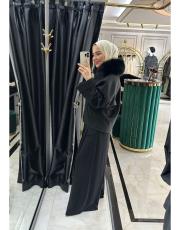 kısa kürklü kaban siyah 2