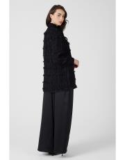 fırfır dantelli gömlek siyah 3