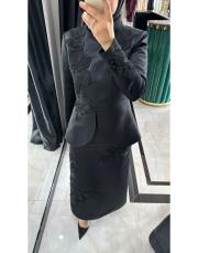 peplum takım siyah 2