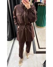 cepli eşofman takım aci kahve 2