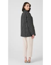 kareli tüvit ceket siyah 5