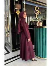yonca elbise bordo 2
