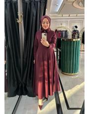 yonca elbise bordo 3