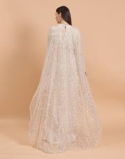 taşlı pelerin abiye krem 5