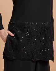 uçları dantel takım siyah 4