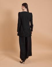 uçları dantel takım siyah 5